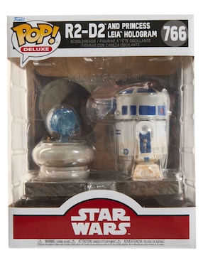 Funko POP! Deluxe Star Wars R2-D2 And Princess Leia Hologram cabeza oscilante