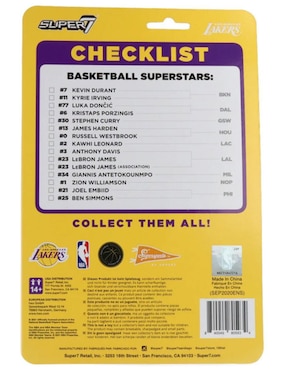 Figura de colección articulada Los Angeles Lakers Lebron James chase Super 7