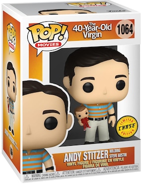 Funko POP Virgen a los 40 Andy Stitzer Holding Oscar Goldman