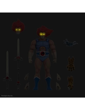 Figura de colección articulada Thundercats Lion-O Super 7 con luz