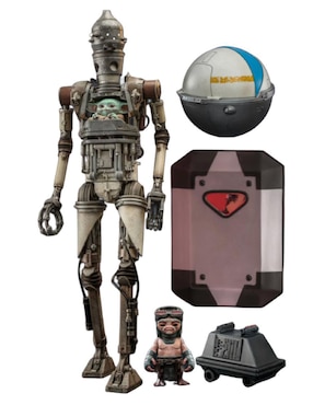 Figura de colección articulada Star Wars The Mandalorian IG-12 With Grogu especial Hot Toys