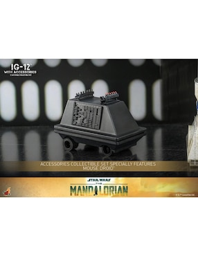 Figura de colección articulada Star Wars The Mandalorian IG-12 With Grogu especial Hot Toys