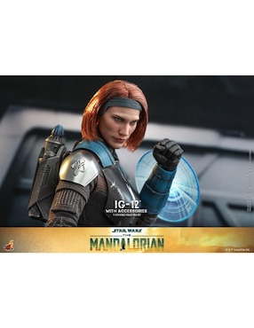 Figura de colección articulada Star Wars The Mandalorian IG-12 With Grogu especial Hot Toys