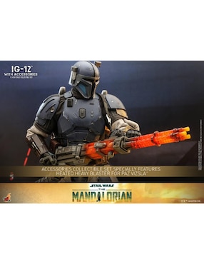 Figura de colección articulada Star Wars The Mandalorian IG-12 With Grogu especial Hot Toys