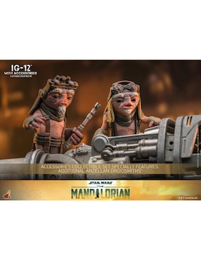 Figura de colección articulada Star Wars The Mandalorian IG-12 With Grogu especial Hot Toys