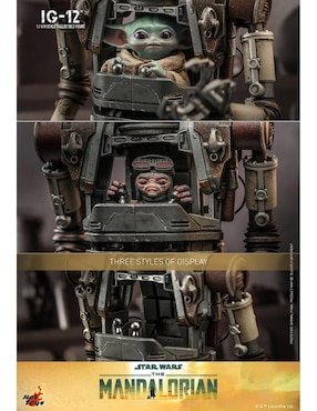 Figura de colección articulada Star Wars The Mandalorian IG-12 With Grogu especial Hot Toys