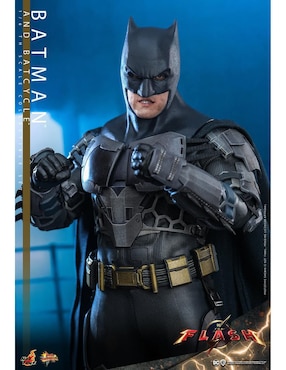 Set figuras acción articulada The Flash Batman Hot Toys con luz