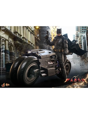 Set figuras acción articulada The Flash Batman Hot Toys con luz