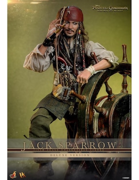 Figura de colección articulada Piratas del Caribe Jack Sparrow deluxe Hot Toys