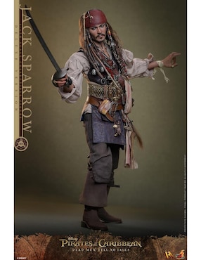 Figura de colección articulada Piratas del Caribe Jack Sparrow deluxe Hot Toys