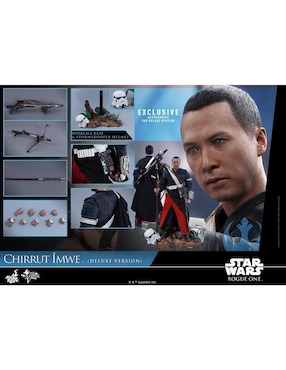 Figura de colección articulada Star Wars Rogue One Chirrut Imwe deluxe Hot Toys