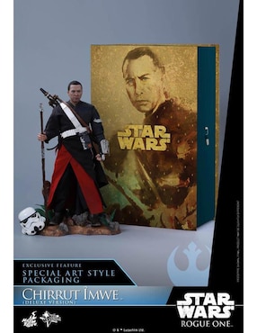 Figura de colección articulada Star Wars Rogue One Chirrut Imwe deluxe Hot Toys