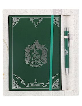 Cuaderno Redstring Slytherin a rayas y blanca