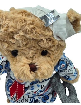 Peluche de oso Queca Designs Hospitalosos hecho a mano de 34 cm