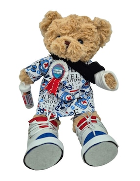 Peluche de oso Queca Designs hospitalosos hecho a mano de 34 cm