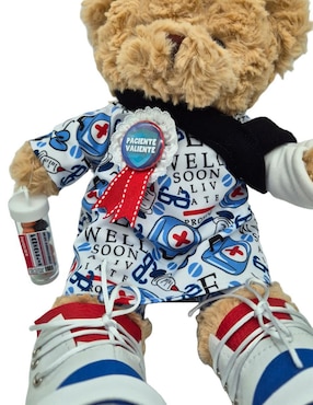 Peluche de oso Queca Designs hospitalosos hecho a mano de 34 cm