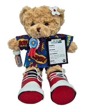 Peluche de oso Queca Designs hospitalosos hecho a mano de 34 cm