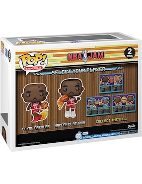 Funko Pop NBA Jam Clyde Drexler And Hakeem Olajuwon