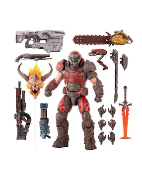 Figura de colección articulada Doom Eternal Slayer coleccionable Mondo con luz