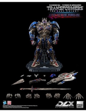 Figura de colección articulada Transformers: The Last Knight Threezero con luz