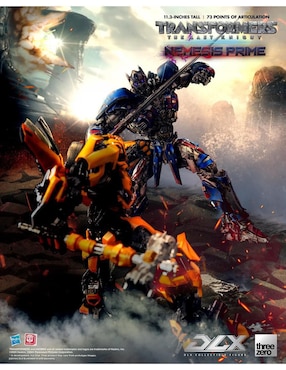 Figura de colección articulada Transformers: The Last Knight Threezero con luz