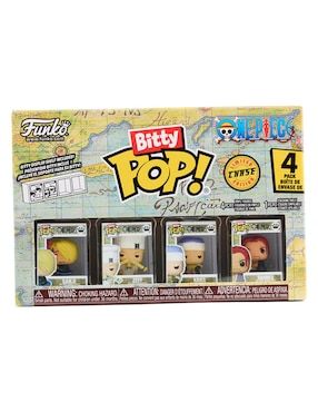 Set Funko Bitty POP! One Piece Sanji, Zeff, Krieg y Shanks