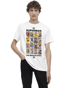 Playera Aurimoda Superman cuello redondo para hombre