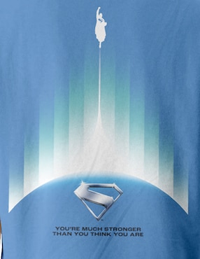 Playera Aurimoda Superman cuello redondo para hombre