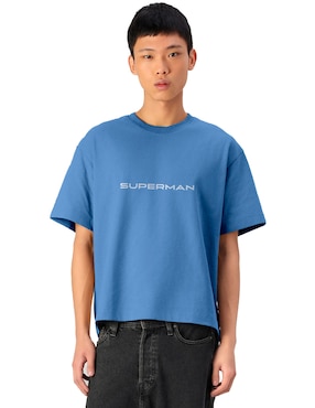 Playera Aurimoda Superman cuello redondo para hombre