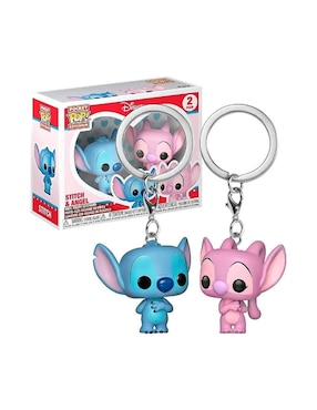 Llavero funko stitch de plástico y metal