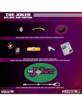 Figura de colección articulada DC Comics Joker Anniversary Edition Mezco