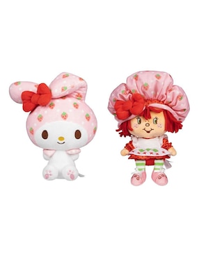 Set de peluches de Hello Kitty muñeca Jazwares Strawberry Shortcake Melody de 20 cm