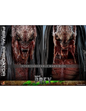 Figura de colección articulada Prey Feral Predator collectors Hot Toys con luz