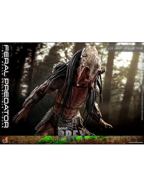 Figura de colección articulada Prey Feral Predator collectors Hot Toys con luz
