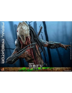 Figura de colección articulada Prey Feral Predator collectors Hot Toys con luz