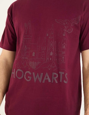 Playera Harry Potter Hogwarts cuello redondo para hombre