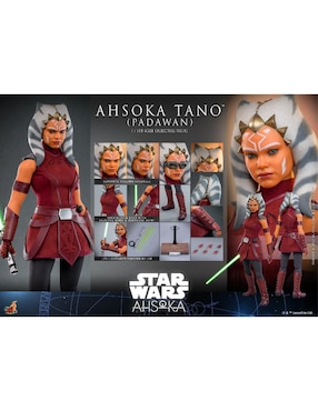 Figura de colección articulada Star Wars: Ahsoka Ahsoka Tano collectors Hot Toys con luz