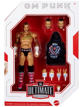 Figura de colección articulada WWE Cm Punk collectors Mattel