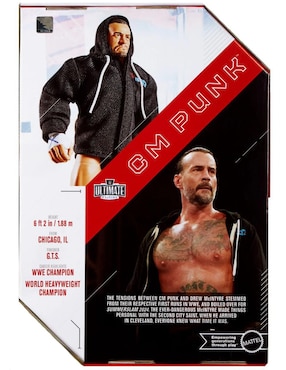 Figura de colección articulada WWE Cm Punk collectors Mattel
