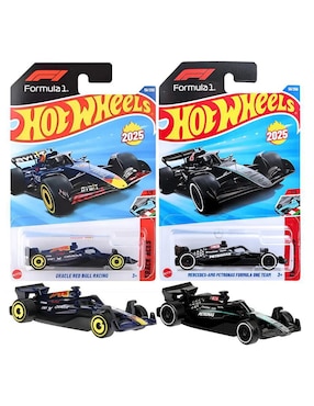 Set de vehículos Hot Wheels formula1 oracle red bull racing y mercedes-amg petronas