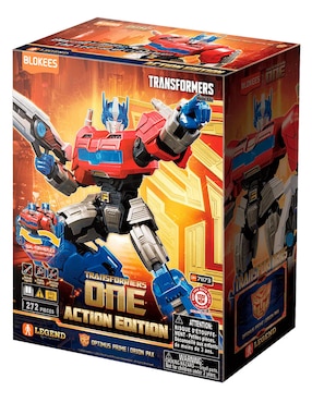 Figura de colección articulada Transformers One Optimus Prime/Orion Pax Blokees