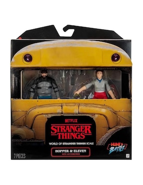 Figura de colección articulada Stranger Things Hopper & Eleven especial Jazwares