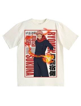 Playera Mascara de Latex Jujutsu Kaisen cuello redondo para hombre