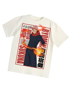 Playera Mascara de Latex Jujutsu Kaisen cuello redondo para hombre