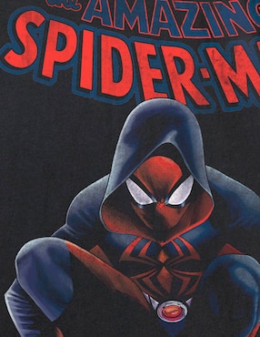 Playera Mascara de Latex Spider-Man cuello redondo para hombre