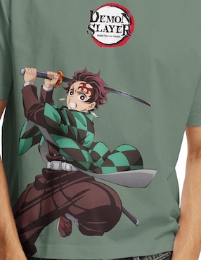 Playera Demon Slayer cuello redondo para hombre