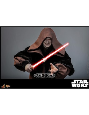 Figura de colección articulada Star Wars Darth Sidious Collectors Hot Toys con luz