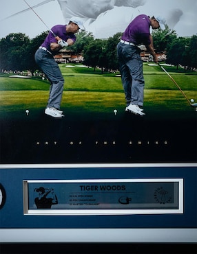 Póster autografiado por Tiger Woods Collection Inc