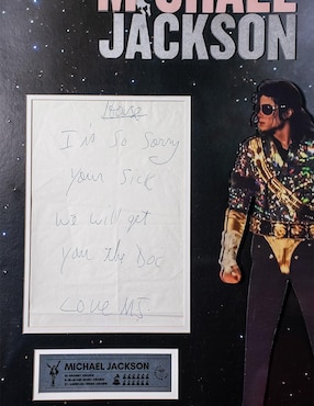 Cuadro decorativo autografiado por Michael Jackson Collection Inc