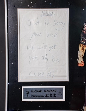 Cuadro decorativo autografiado por Michael Jackson Collection Inc